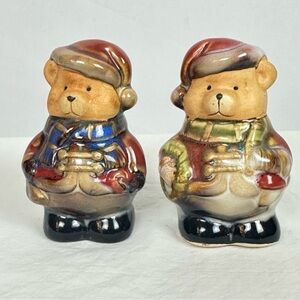Nutcracker Santa bears salt and pepper shakers for the holidays